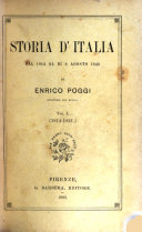 Copertina di Storia d'Italia dal 1814 al di 8 agosto 1846