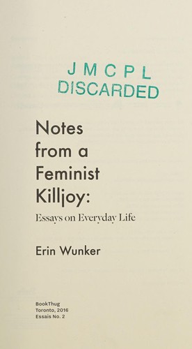 Copertina di Notes from a Feminist Killjoy