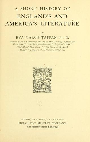 Copertina di A short history of England's and America's literature