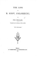 Copertina di The Life of B. Giov. Colombini ... Translated from the Editions of 1541 and 1832