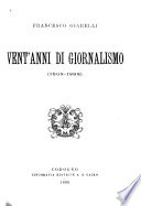 Copertina di Vent'anni di giornalismo (1868-1888).