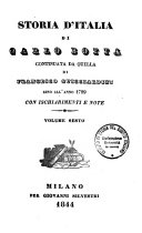 Copertina di Storia d'Italia di Carlo Botta