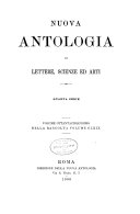 Copertina di Nuova antologia di lettere, scienze ed arti