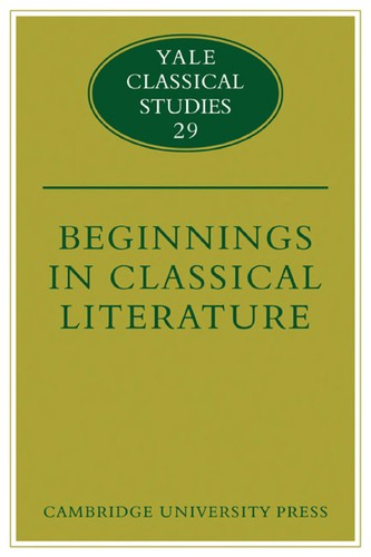 Copertina di Beginnings in classical literature