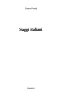 Copertina di Saggi italiani