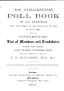 Copertina di The parliamentary poll book of all elections from ... 1832