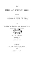 Copertina di The Reign of William Rufus and the Accession of Henry the First