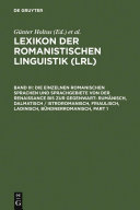 Copertina di Die einzelnen romanischen Sprachen und Sprachgebiete von der Renaissance bis zur Gegenwart: Rumänisch, Dalmatisch / Istroromanisch, Friaulisch, Ladinisch, Bündnerromanisch