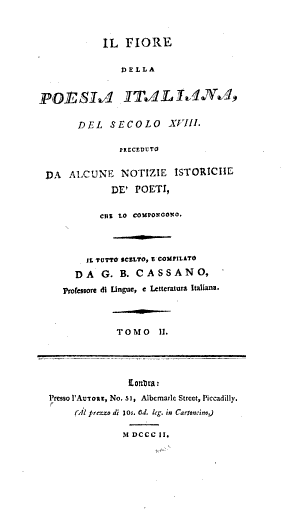 Copertina di Il fiore della poesia italiana