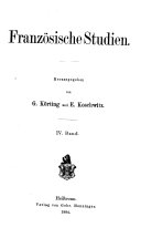 Copertina di Franzosische Studien