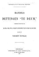 Copertina di Handel's Dettingen "Te Deum"