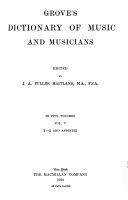 Copertina di A Dictionary of Music and Musicians: T-Z and appendix