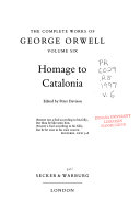 Copertina di The Complete Works of George Orwell: Homage to Catalonia