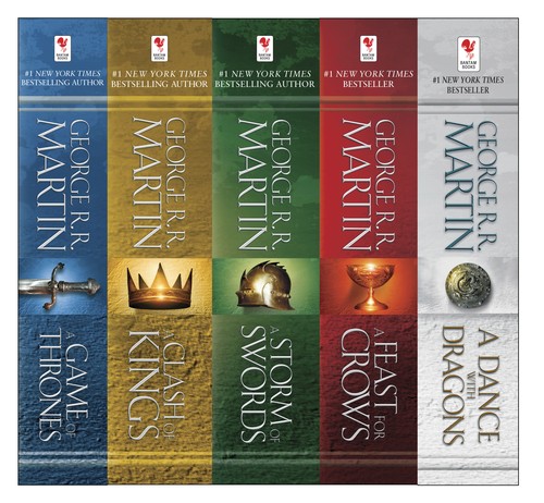 Copertina di A Song of Ice and Fire (A Game of Thrones / A Clash of Kings / A Storm of Swords / A Feast for Crows / A Dance with Dragons)