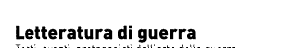 Copertina di Letteratura di guerra