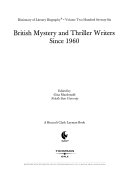 Copertina di British Mystery and Thriller Writers Since 1960