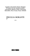Copertina di Per Elsa Morante (1993)