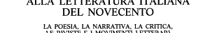 Copertina di Introduzione alla letteratura italiana del Novecento