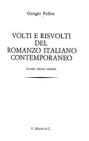 Copertina di Volti e risvolti del romanzo italiano contemporaneo
