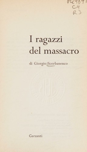 Copertina di I Ragazzi Del Massacro