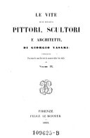 Copertina di Le vite de'piu eccellenti pittori, scultori e architetti. Con ritratti