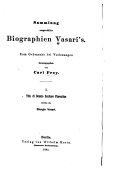 Copertina di Sammlung ausgewählter Biographien Vasari's