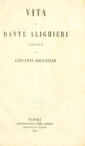 Copertina di Vita di Dante Alighieri