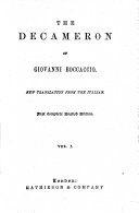 Copertina di The Decameron of Giovanni Boccaccio. ed. 2 vols. [in 1].