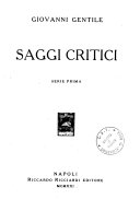 Copertina di Saggi critici