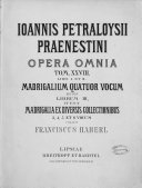 Copertina di Pierluigi da Palestrina's Werke