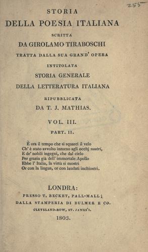 Copertina di Storia della poesia italiana