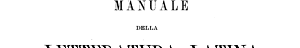 Copertina di Manuale della letteratura latina
