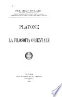 Copertina di Platone e la filosofia orientale