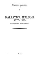 Copertina di Narrativa italiana, 1975-1983