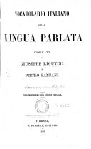 Copertina di Vocabolario italiano della lingua parlata