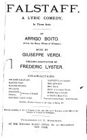 Copertina di Falstaff