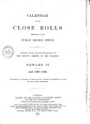 Copertina di Calendar of the Close Rolls Preserved in the Public Record Office: 1313-1318