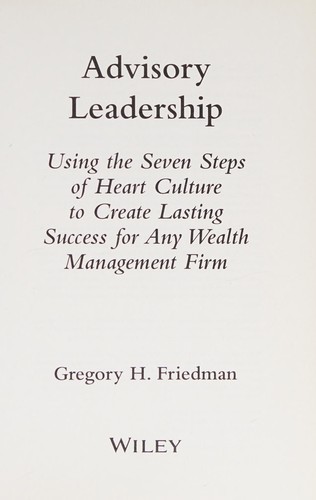 Copertina di Advisory Leadership