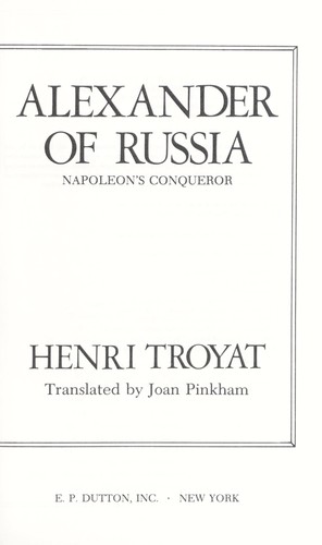 Copertina di Alexandre Ier