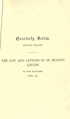 Copertina di The life and letters of St. Francis Xavier