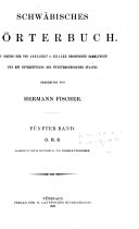 Copertina di Schwäbisches Wörterbuch: bd. O. R. S. bearb. unter mitwirkung von Wilhelm Pfleiderer. 1920