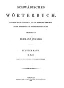 Copertina di Schwäbisches Wörterbuch. 5. O, R, S
