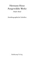 Copertina di Autobiographische Schriften