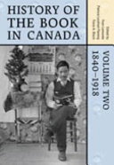 Copertina di History of the Book in Canada: 1840-1918
