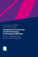 Copertina di Industrielle Forschung und Entwicklung in Emerging Markets