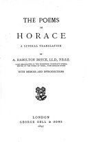 Copertina di The poems of Horace, a literal tr. by A.H. Bryce