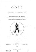 Copertina di Golf, with contrib. by lord Wellwood and others