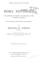 Copertina di Hora Novissima
