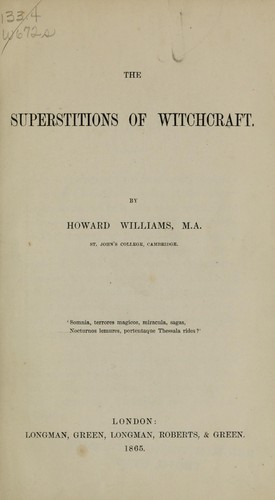 Copertina di Superstitions of Witchcraft