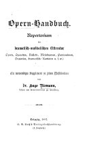Copertina di Opern-Handbuch